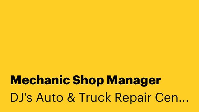 Mechanic Shop Manager