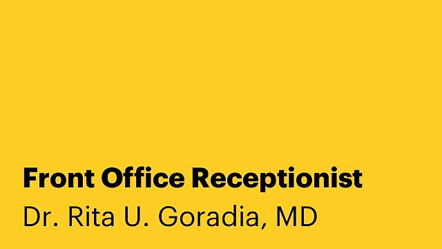 Front Office Receptionist