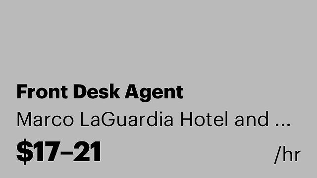 Front Desk Agent