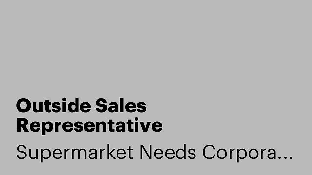 Outside Sales Representative