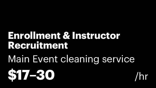 Enrollment & Instructor Recruitment
