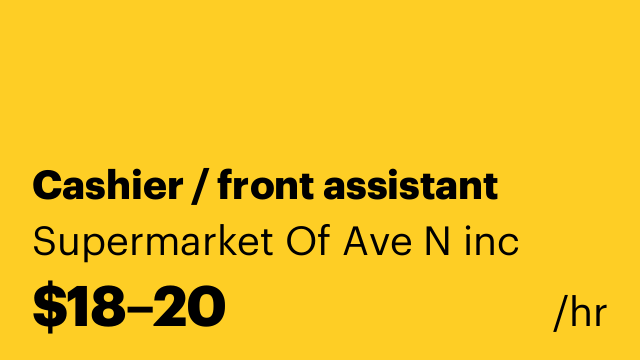 Cashier / front assistant