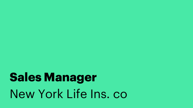 Sales Manager