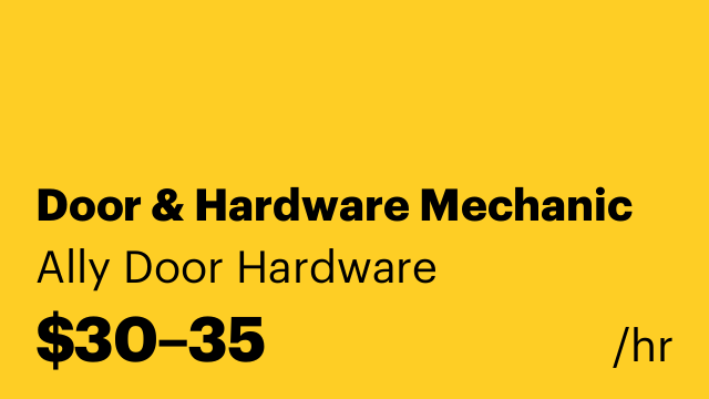 Door & Hardware Mechanic