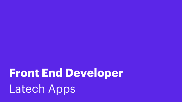 Front End Developer