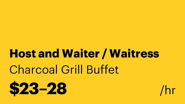 Host and Waiter / Waitress