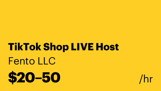TikTok Shop LIVE Host