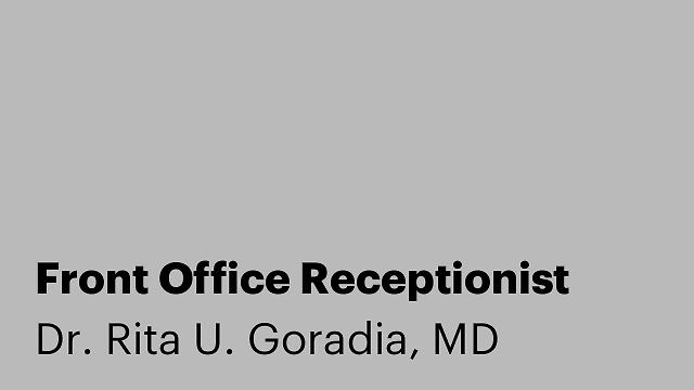 Front Office Receptionist