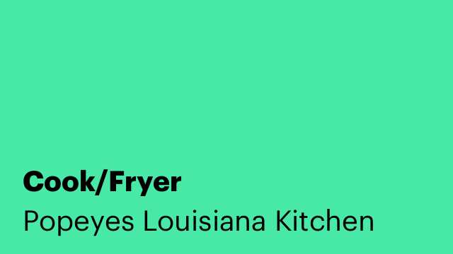 Cook/Fryer