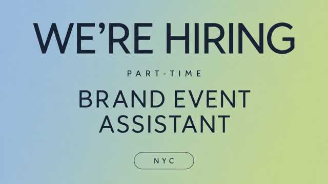 Part-Time Brand Event Assistant