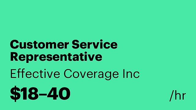 Customer Service Representative