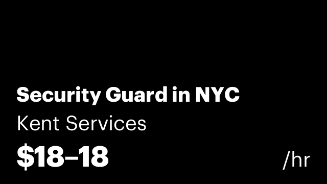 Security Guard in NYC