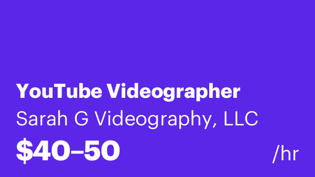 YouTube Videographer