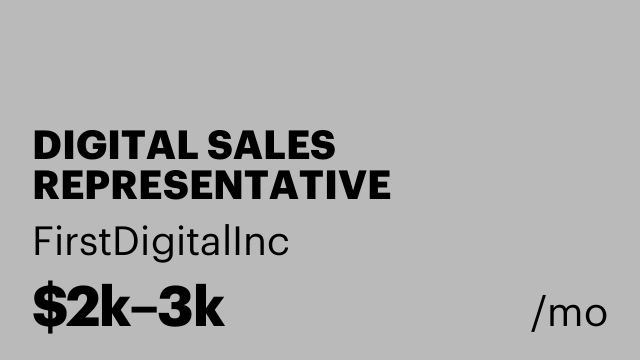 DIGITAL SALES REPRESENTATIVE