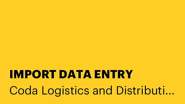 IMPORT DATA ENTRY