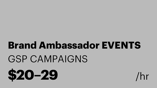 Brand Ambassador EVENTS