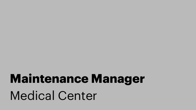 Maintenance Manager
