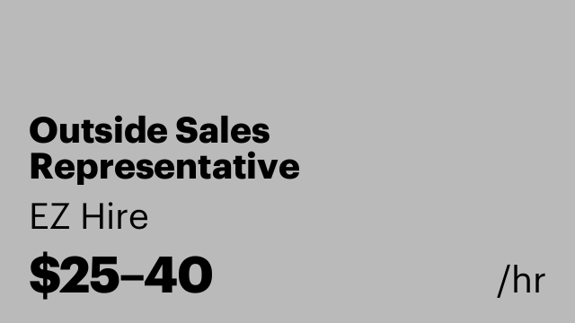 Outside Sales Representative