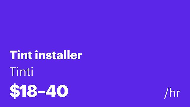 Tint installer