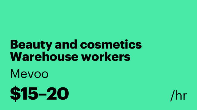 Beauty and cosmetics Warehouse workers