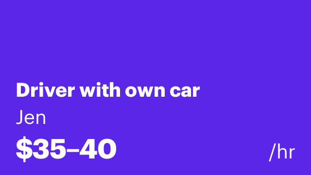 Driver with own car