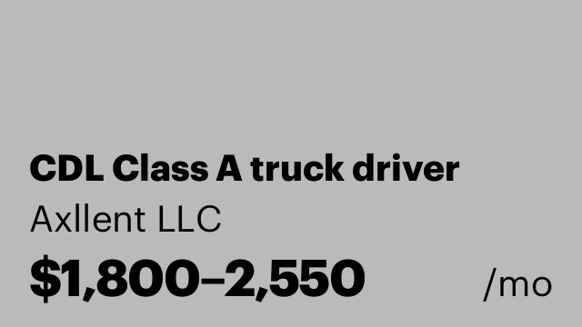 CDL Class A truck driver
