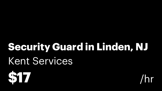 Security Guard in Linden, NJ