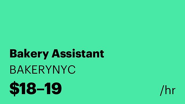 Bakery Assistant