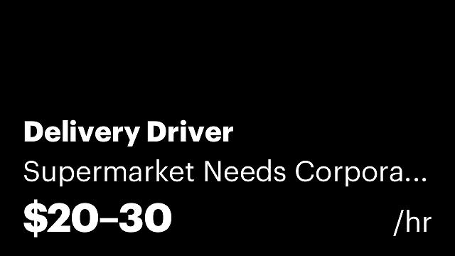 Delivery Driver