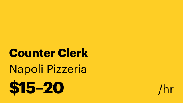 Counter Clerk