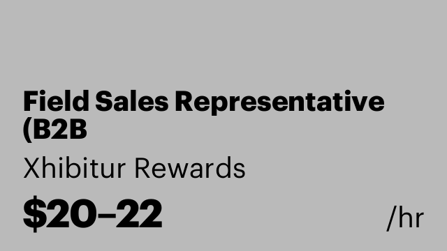 Field Sales Representative (B2B