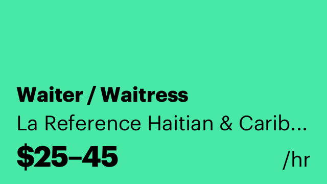 Waiter / Waitress