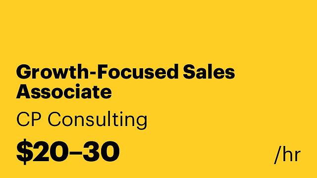 Growth-Focused Sales Associate