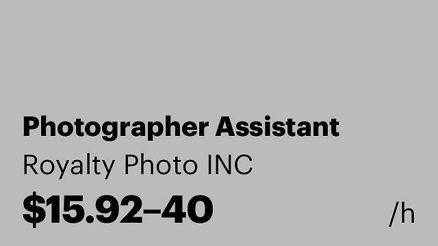 Photographer Assistant