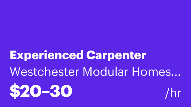 Experienced Carpenter